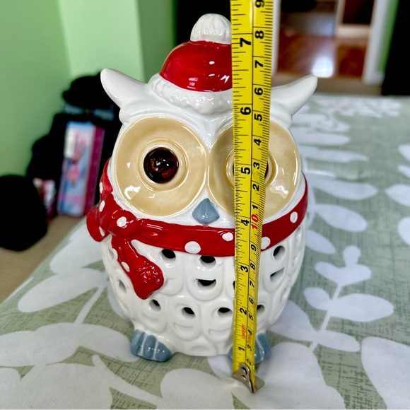 Christmas Festive Owl Nature Scented Cinnamon Caramel Latte Ceramic Accent - Picture 9 of 9